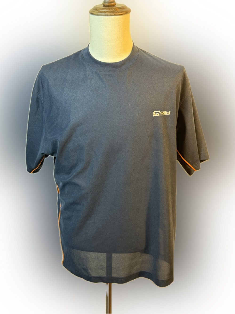 Salty Navy Athletic Performance T Shirt Mens XL Y2K Skate Surf